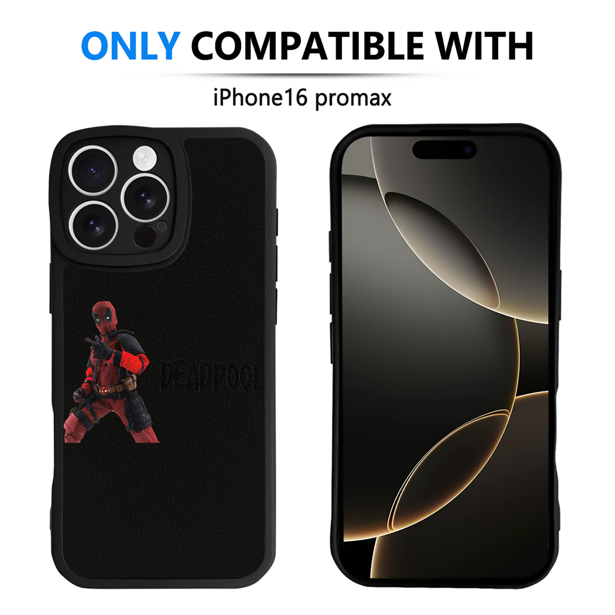 （画像用） Deadpool デッドプール 【iPhone 16シリーズ対応】シリコンスマホケース（レザー調） 材質：シリコン
